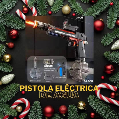 Pistola Agua Eléctrica Desert Eagle Automática: Potente, Recargable USB y Alcance 10m