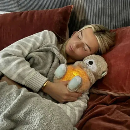 Nutria Dormilona: Peluche que Respira con Luz, Música y Ruido Blanco